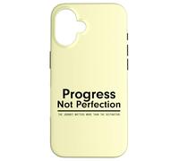 Custodia per iPhone 16 Progress Not Perfection Inspirational Self Improvement