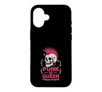 Custodia per iPhone 16 Queer Punk LGBTQ Pride Alternativa Ribellione anarchica