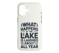 Custodia per iPhone 16 Quello che succede al lago rimane un ricordo ridente