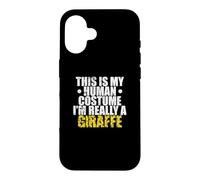 Custodia per iPhone 16 Questo è il mio costume umano I'm Really a Giraffe