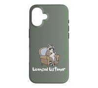 Custodia per iPhone 16 Raccoon Licensed Listener Therapy School Graduation