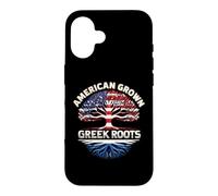 Custodia per iPhone 16 Radici greche coltivate americane Orgoglioso orgoglio greco-americano