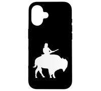 Custodia per iPhone 16 Ragazzo su un Buffalo Silhouette