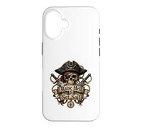 Custodia per iPhone 16 Raise Hell & Set Sail Pirate Skull - Avventura nautica