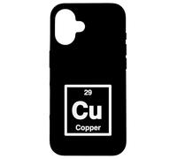Custodia per iPhone 16 Rame, Cu - Tavola periodica degli elementi Science Gifts