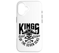 Custodia per iPhone 16 Re dei sette mari Wild Abstract Skull Real Gangs