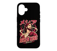 Custodia per iPhone 16 Re Risorto Messia Cristiano Anime Manga Gesù Fede Arte