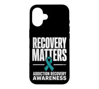 Custodia per iPhone 16 Recovery Matters Drug Alcol Addiction Awareness Teal