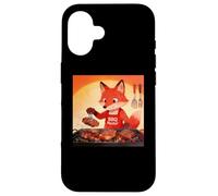 Custodia per iPhone 16 Red Fox Cooking Grill BBQ Funny Gift Red Fox