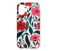 Custodia per iPhone 16 Red Poppy Botanical Bold Flowers Floreale