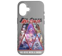 Custodia per iPhone 16 Red Sonja Poster Synthwave Redhead Epic Cyberpunk anni '80 retrò
