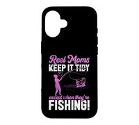 Custodia per iPhone 16 Reel Moms Keep It Tidy Fishing Mom