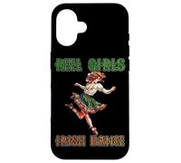 Custodia per iPhone 16 Reel Ragazze Irlandese Danza Trifoglio Trifoglio Ragazza Irlandese Danza