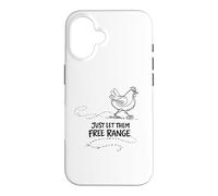 Custodia per iPhone 16 Regalo per amante delle galline Just Let Them Free Range