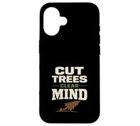 Custodia per iPhone 16 Registrazione Terapia Logger Terapia Umorismo Motosega Life Forest