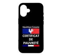 Custodia per iPhone 16 Repubblica Francese Certificato di Povertà Disoccupazione Debito
