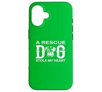 Custodia per iPhone 16 Rescue Dog ha rubato il mio cuore adozione amore