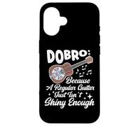 Custodia per iPhone 16 Resonator Dobro Chitarra Suonatore Acustico Bluegrass Music Lover