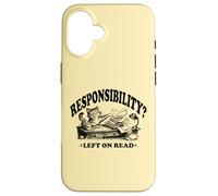 Custodia per iPhone 16 Responsabilità lasciata su Leggi Funny Cat Meme Pun