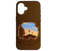 Custodia per iPhone 16 Resurrection Sunday Cross of Jesus Christ Empty Tomb Faith