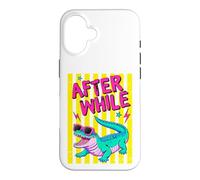 Custodia per iPhone 16 Retro Alligator Occhiali Da Sole Dopo Mentre