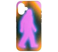 Custodia per iPhone 16 Retro Bigfoot Aura Psychedelic Rainbow Squatch Cryptozoology