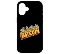 Custodia per iPhone 16 Retro Bitcoin Crypto Moneta Digitale Denaro Valuta Futuro