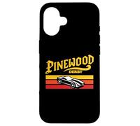 Custodia per iPhone 16 Retro Eighties Pinewood Derby Cub Scouts 80's Sunset Vibe