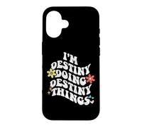 Custodia per iPhone 16 Retro Groovy Im DESTINY Doing DESTINY Things Divertente Madre