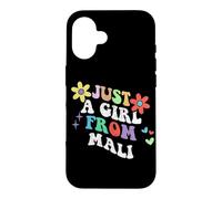 Custodia per iPhone 16 Retro Groovy Just A Girl From Mali divertente festa della mamma