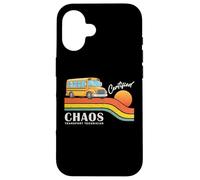 Custodia per iPhone 16 Retro School Bus Driver Certified Chaos Transport Technician