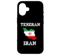 Custodia per iPhone 16 Retro Teheran Iran Distressed Iran Bandiera Iran
