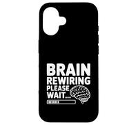 Custodia per iPhone 16 Ricablaggio del cervello Attendere prego Mindfulness Humor