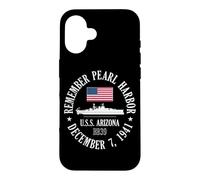 Custodia per iPhone 16 Ricorda Pearl Harbor 7 dicembre 1941 U.S.S. Arizona BB39