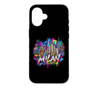 Custodia per iPhone 16 Ricordo dello skyline della città di Milano - Graffiti