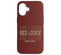 Custodia per iPhone 16 Rifugio rosso vintage Montana