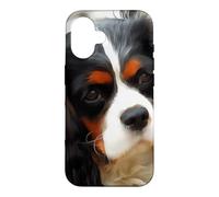 Custodia per iPhone 16 Ritratto Di Un Re Carlo Cavalier Spaniel