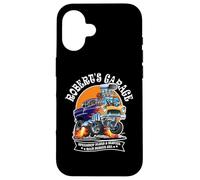 Custodia per iPhone 16 Robert's Garage Hotrod Classic Car Design per nome Robert