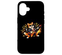 Custodia per iPhone 16 Rocking Fox Chitarra Mascotte Grafica