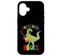 Custodia per iPhone 16 Rocks Preschool Dinosaur T Rex Boys Primo Giorno Pre-K Insegnante