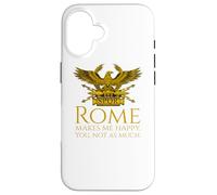 Custodia per iPhone 16 Roma mi rende felice - SPQR Legionary Eagle - Storia Romana