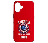 Custodia per iPhone 16 Ron Paul Thomas Massie Election 2028 President American Flag