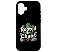 Custodia per iPhone 16 Rooted in Chaos Funny Cactus Gardener Graphic