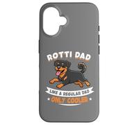 Custodia per iPhone 16 Rotti Dad, come un normale papà solo più figo - Rottweiler Dog