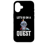 Custodia per iPhone 16 RPG Gamer Andiamo su un giocatore Quest Knight Warrior
