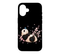Custodia per iPhone 16 Sakura Panda Fiori di ciliegio Cultura giapponese Hanami
