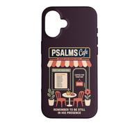 Custodia per iPhone 16 Salmi cristiani Caffè Fede Caffè Scrittura Preghiera