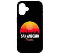 Custodia per iPhone 16 San Antonio Texas State USA Vintage Retro Sunset City