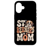Custodia per iPhone 16 San Bernardo Mamma Carino Retro Cane Mamma