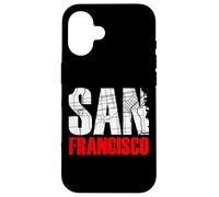 Custodia per iPhone 16 San Francisco California Graphic Map T-shirt, San Francisco